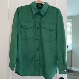 Zara Faux Suede Overshirt